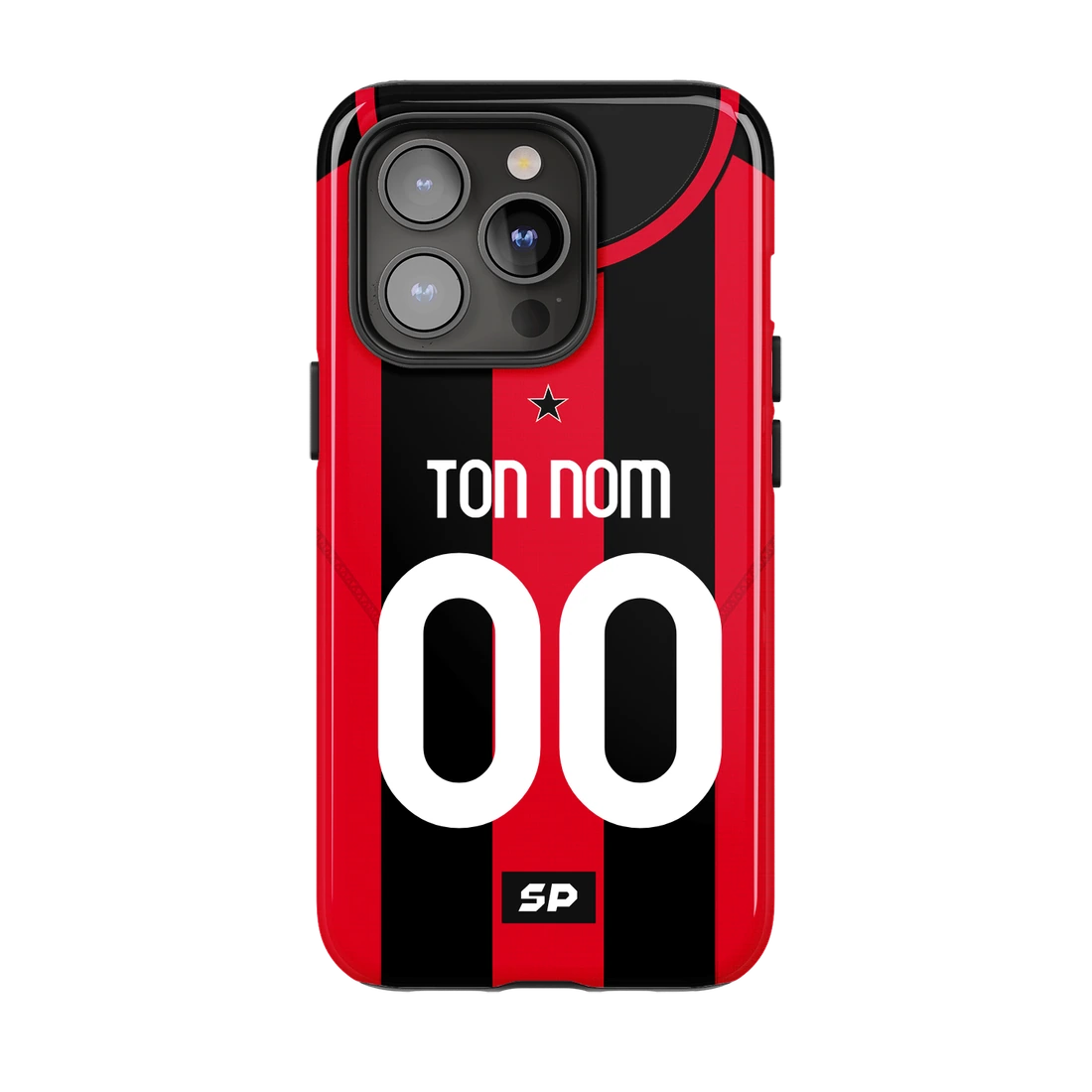 Coque Ac Milan — Domicile signée SP, personnalisée Ton nom / 00