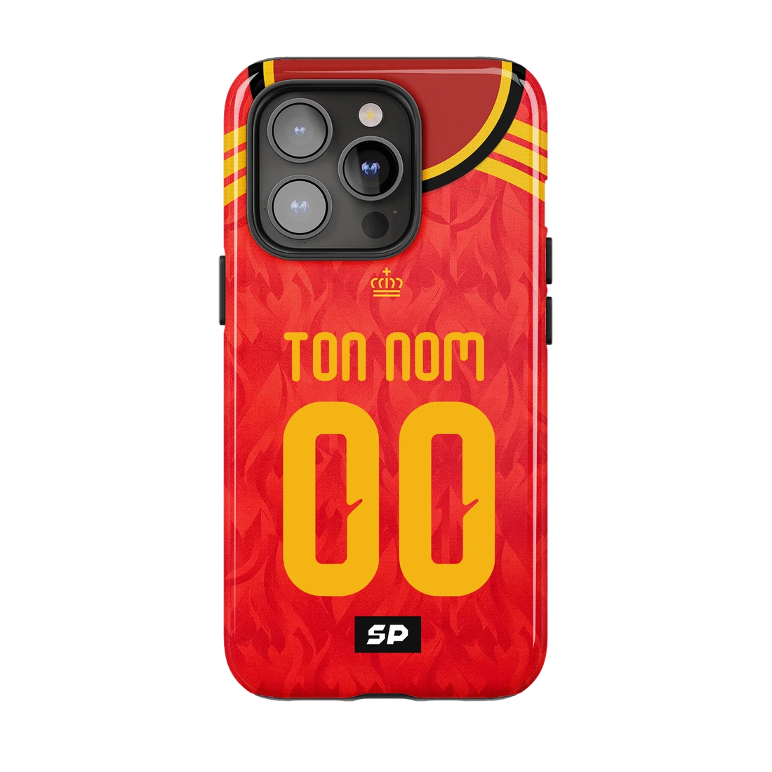 Coque Belgique — Domicile SP, exemple Ton nom / 00